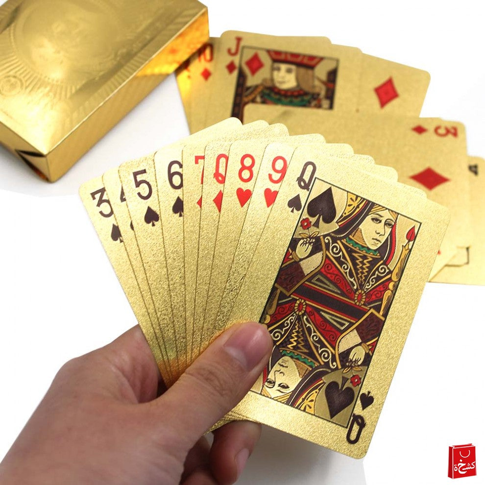 2psc Gold Deck of Cards, Playing Cards, Waterproof Playing Cards