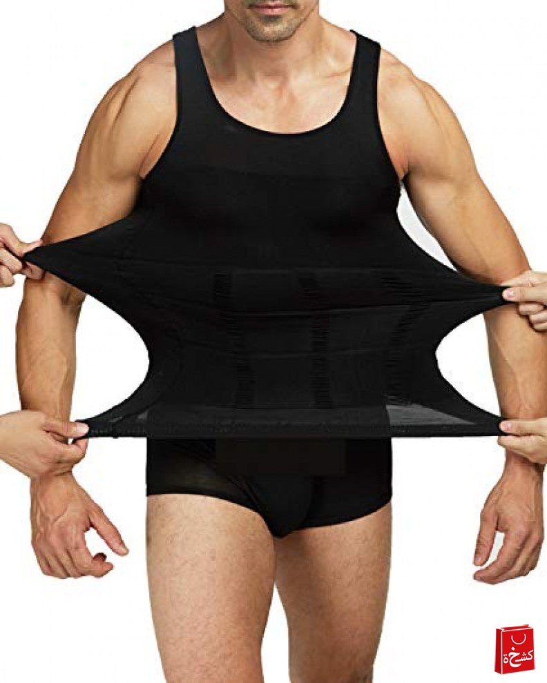 Slim N Lift Slimming Vest For Men Black Thin-001