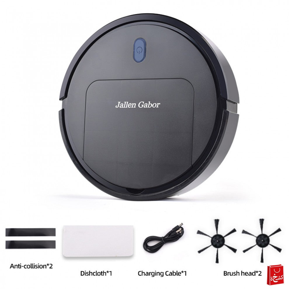 Smart Rechargeable Vacuum Cleaner Robot Black
