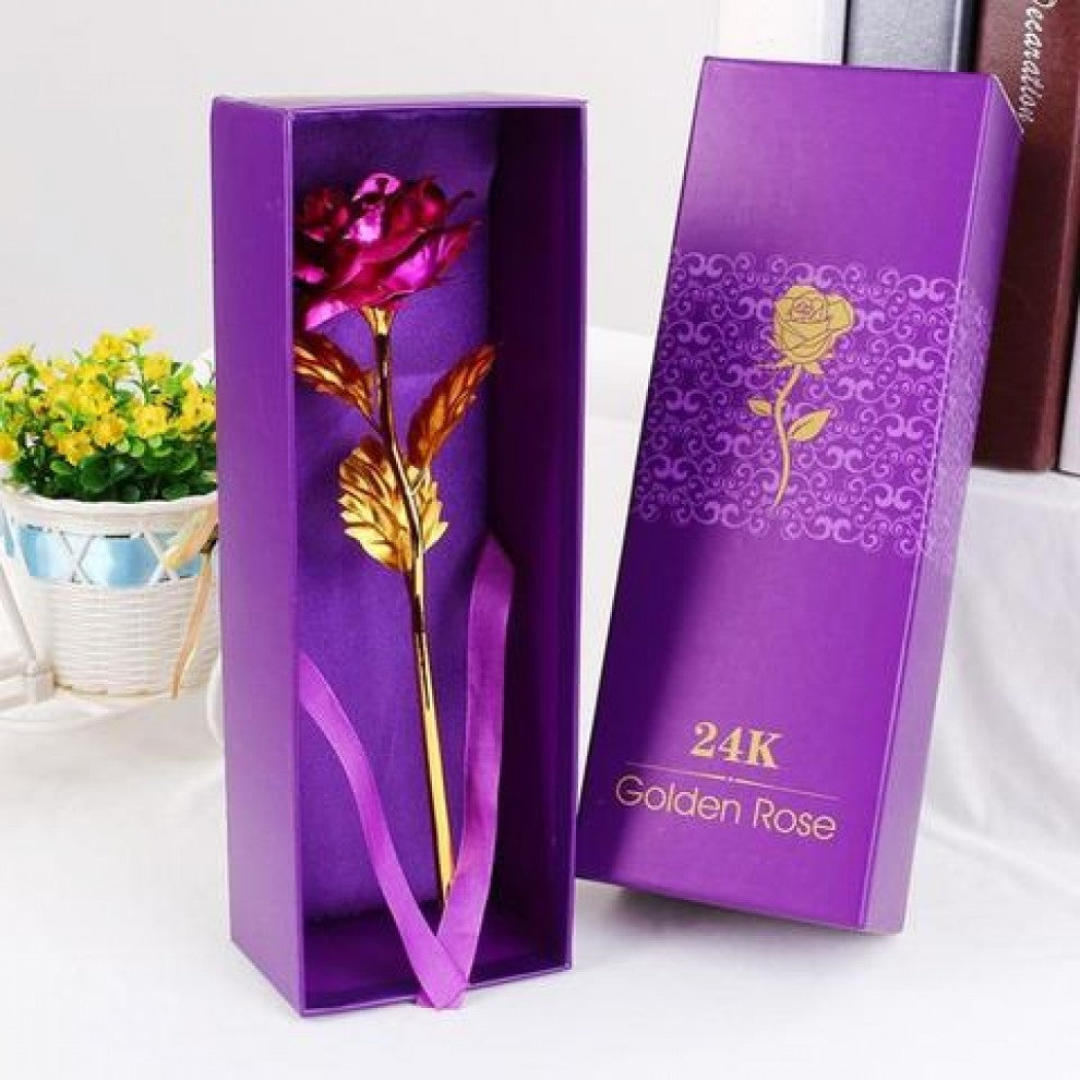 24k Pink Rose Flower Gift-Love Stans