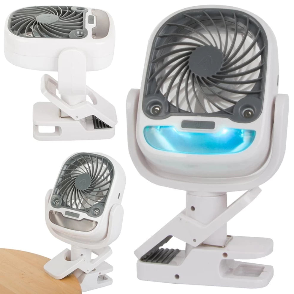 2 in 1 Battery 2000mAh LED RGB Portable Air Conditioner and USB Fan