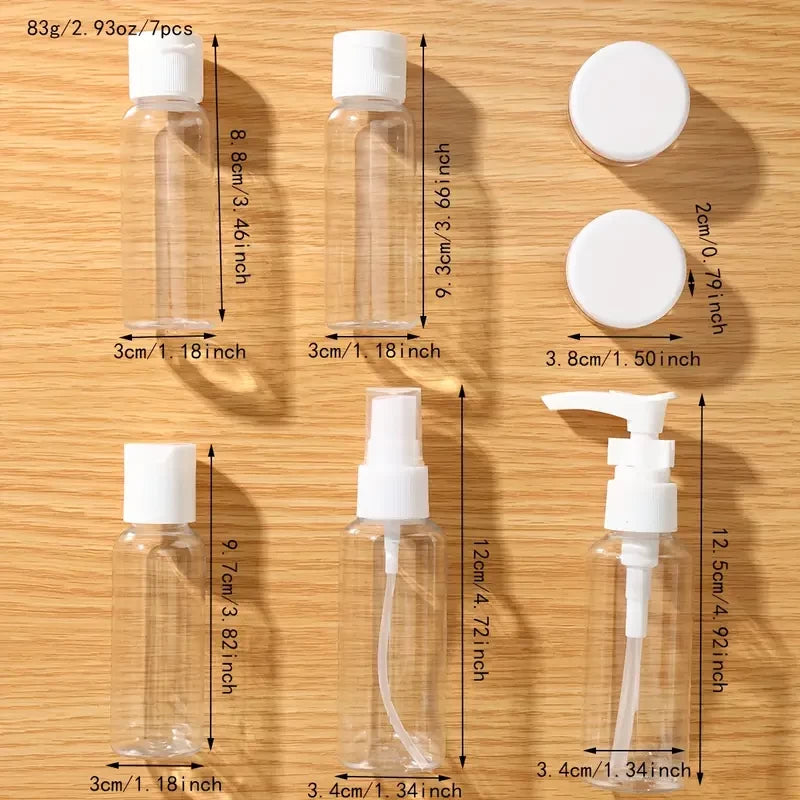 Travel Personal Essentials 7-Piece Bottles Set