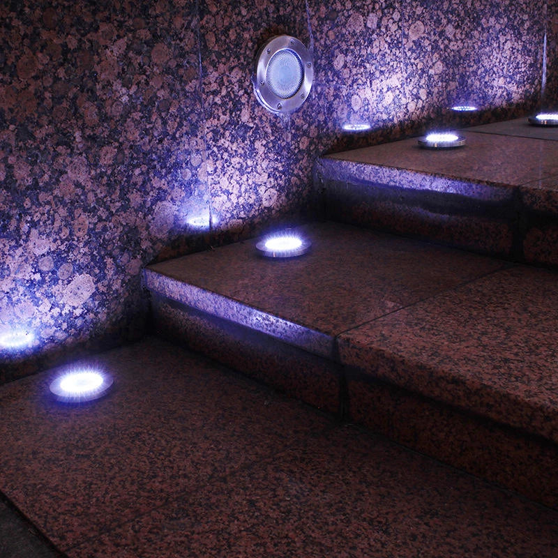 4 Disc Light Solar Ground light 16 LED Outdoor