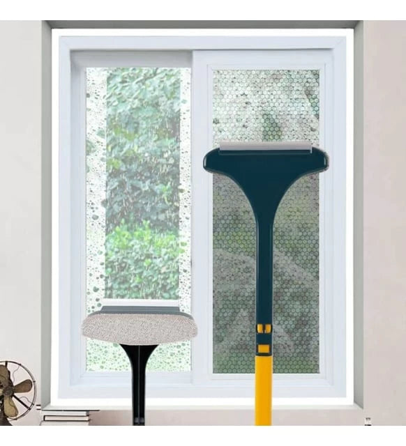 2-in-1 Window Cleaning Tool | Squeegee & Dust Remover for Glass & Screens