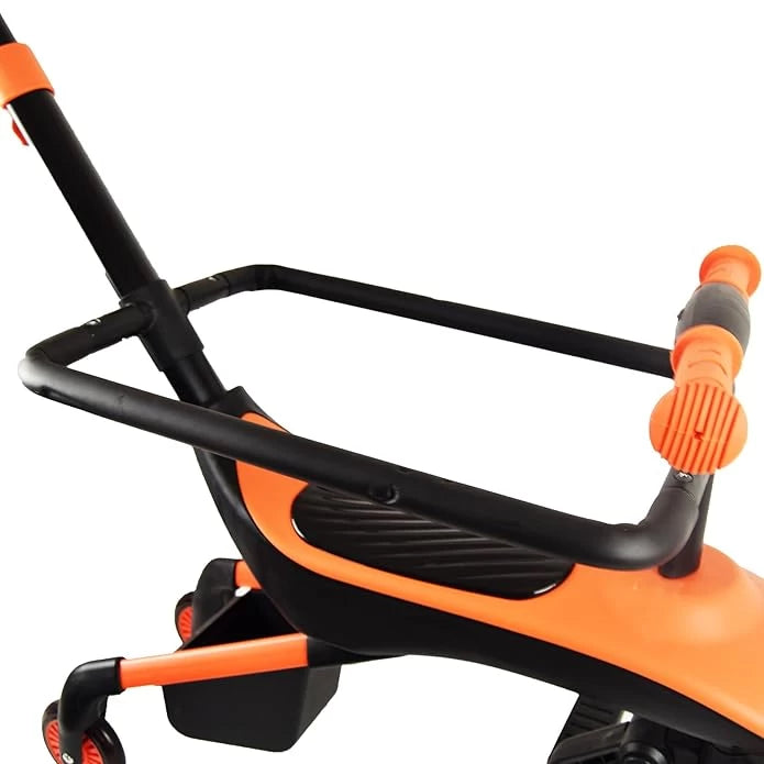 2-in-1 Baby Stroller & Ride-On Car – With Push Handle, Lights & Music