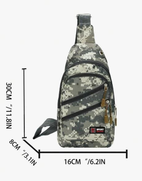 Backpack - Camo Print Outdoor Shoulder Chest Bag for Sports & Leisure
