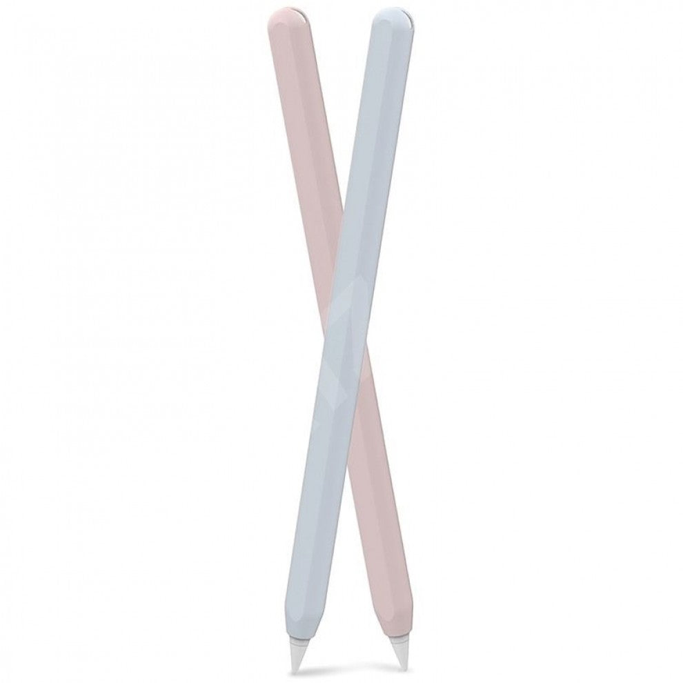 AhaStyle Silicone Apple Pencil Sleeve (2Pack) - Light Blue/Pink
