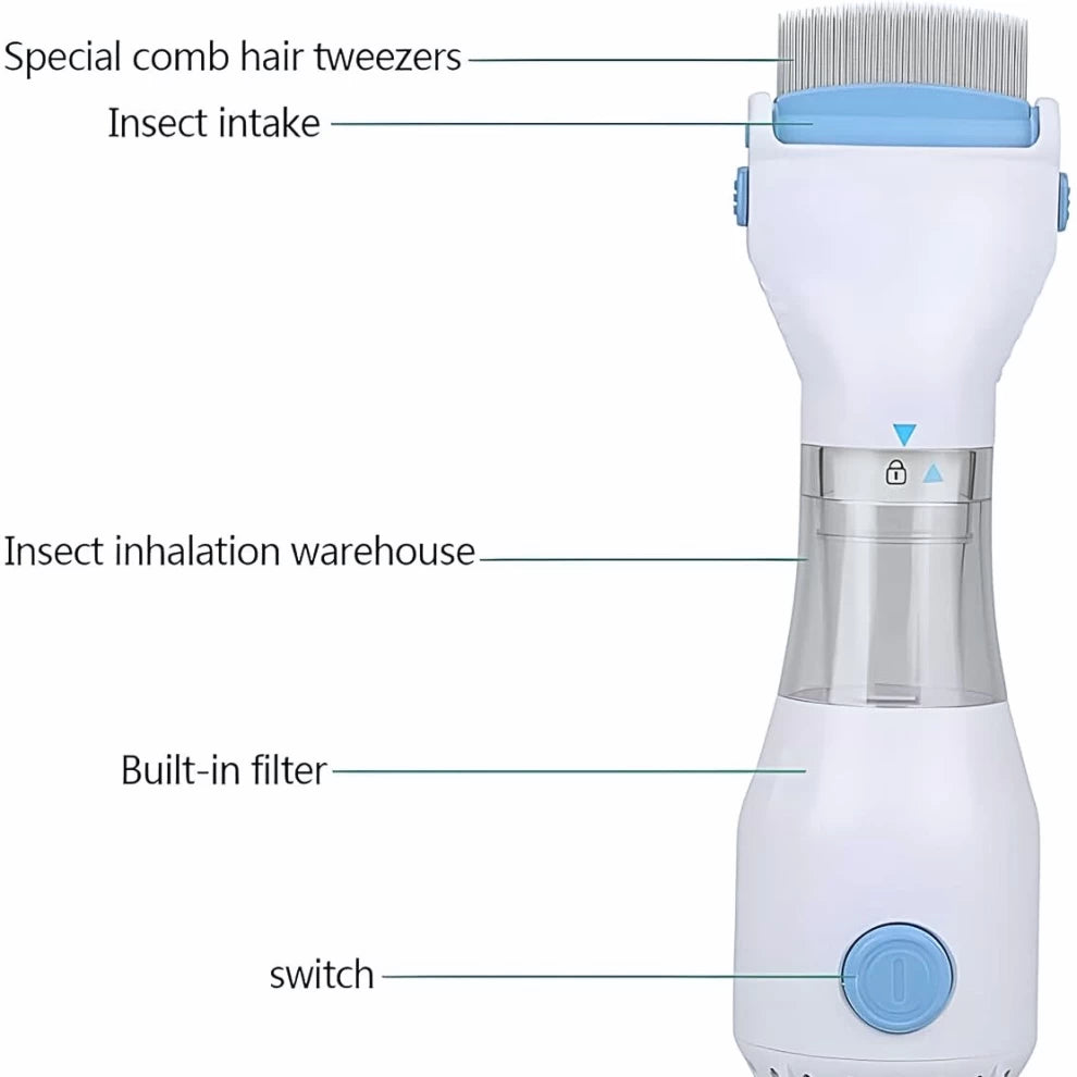 V-Ccmb Automatic Head Lice Dandruff Eliminator Vacuum Comb-2 filter
