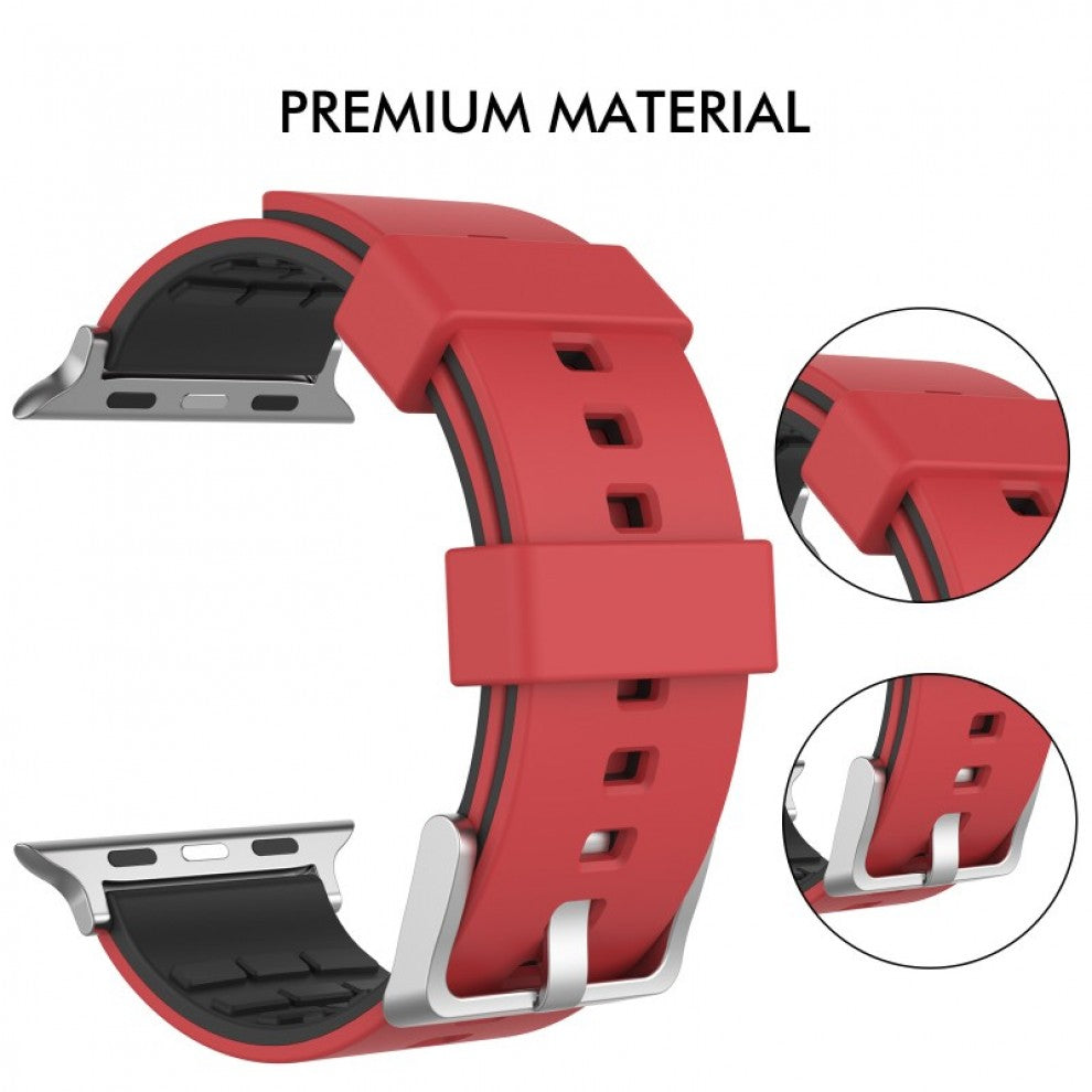 AhaStyle Band With DuoTone Design for Apple Watch 42/44mm-Red