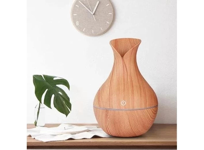 Wood Grain USB Humidifier ,Aroma Diffuser, Night Light Essential Oil Air Purifier