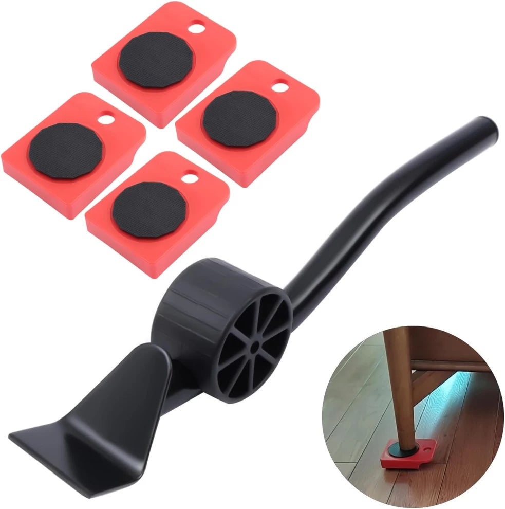 4Pcs Furniture Lifter & Mover Sliders Kit – Heavy Duty Transport Tool Set
