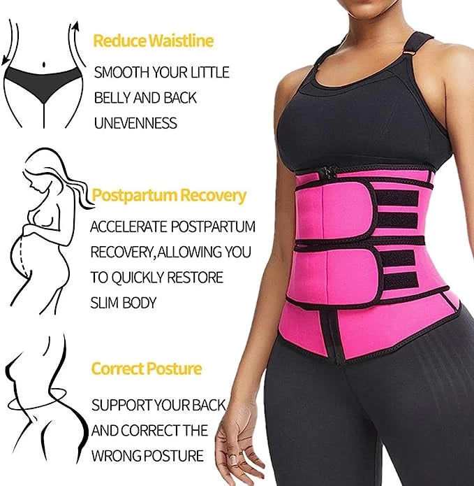 Women Waist Trainer Body Shaper Slimmer-Pink