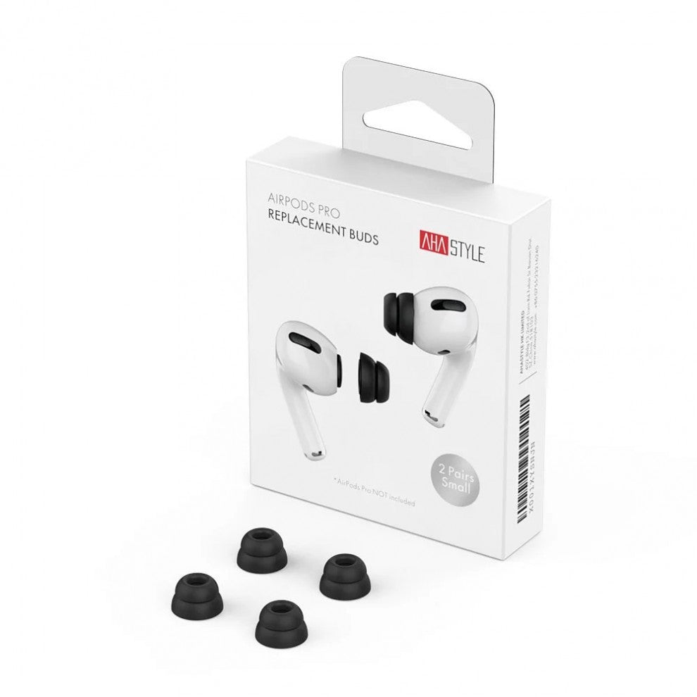 AhaStyle Airpods Pro Replacment Buds (1 pair large,1pair Medium,1 pair small)-Black
