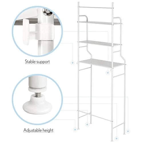 Toilet multi storage shelf rack with 3 tiers-154cm