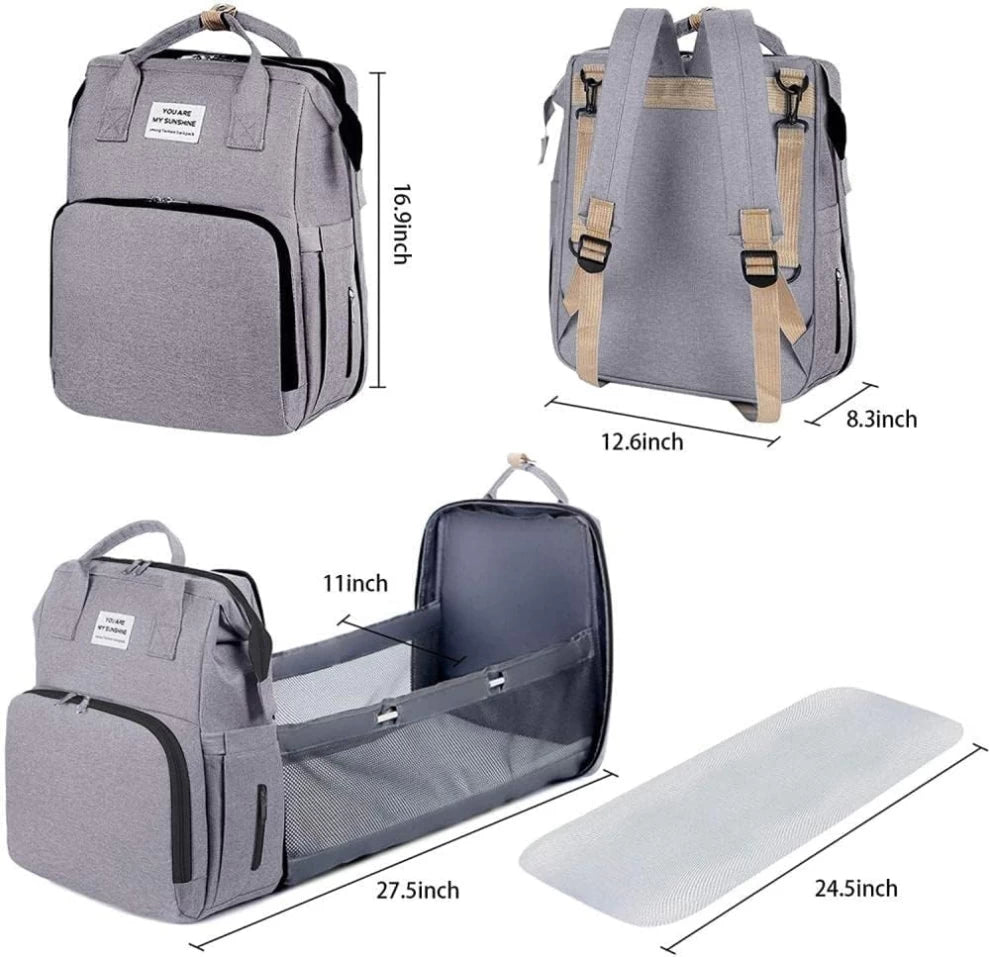 Baby Bag for Mom – Diaper Backpack with Changing Station & Large Capacity