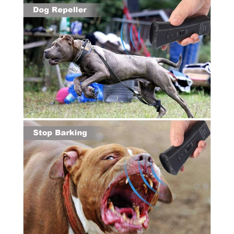 Ultrasonic Handheld Dog Repeller and Training Device With Battery