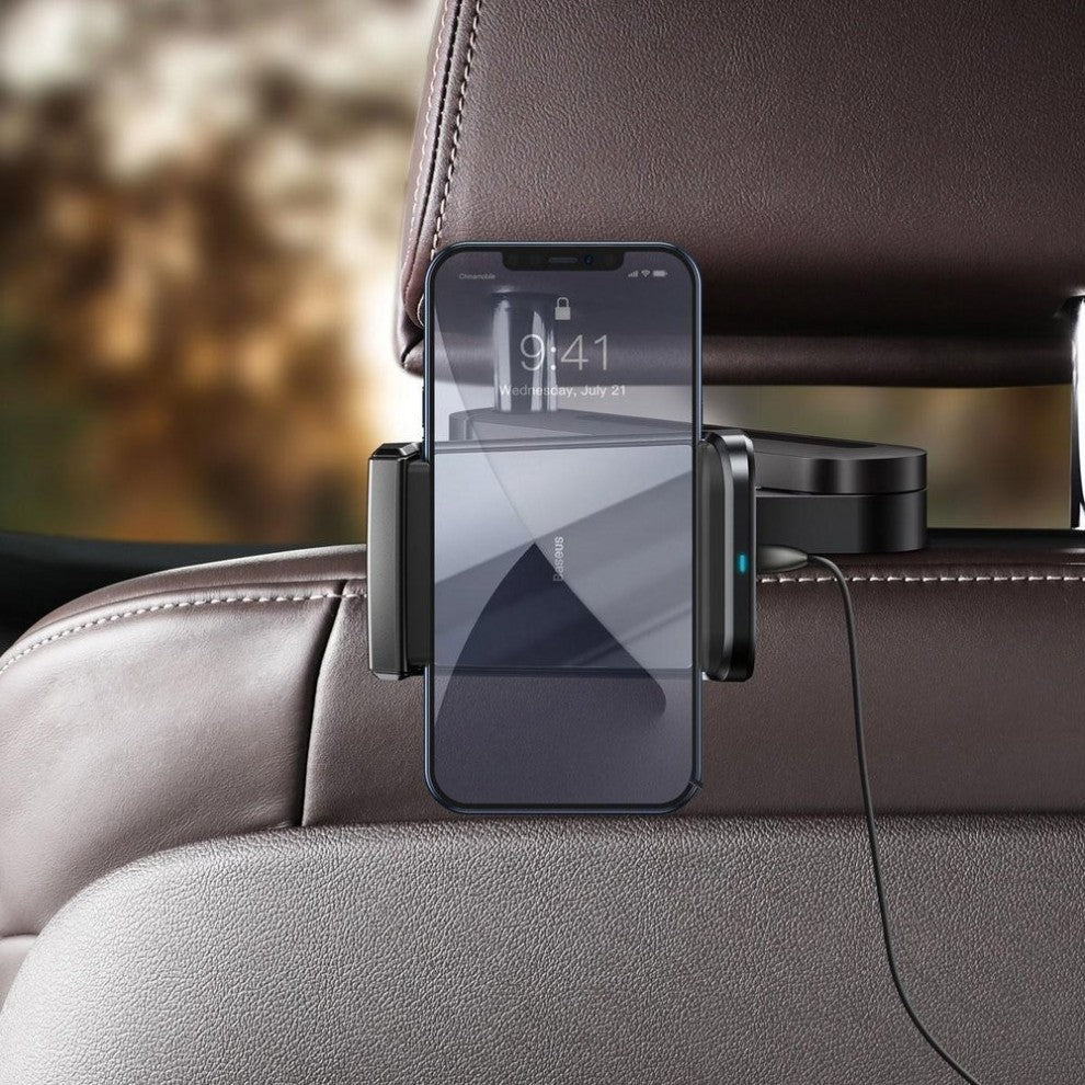 Baseus Energy Storage Back Seat Holder Wireless Charger-Black
