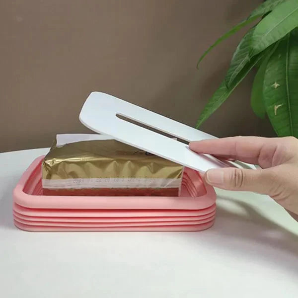Tissue Box Silicone Holder Collapsible