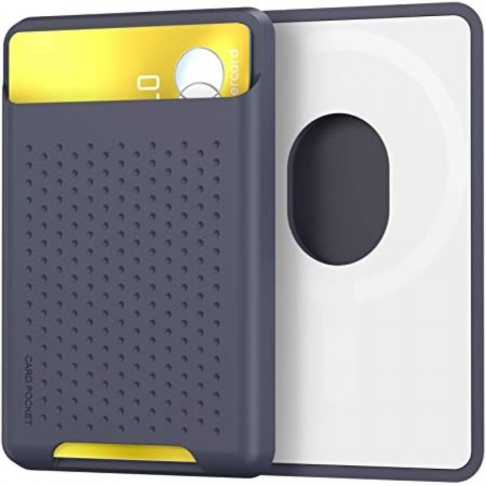 Ahastyle Card Wallet With Mag-Safe for iPhone 12-Navy Blue
