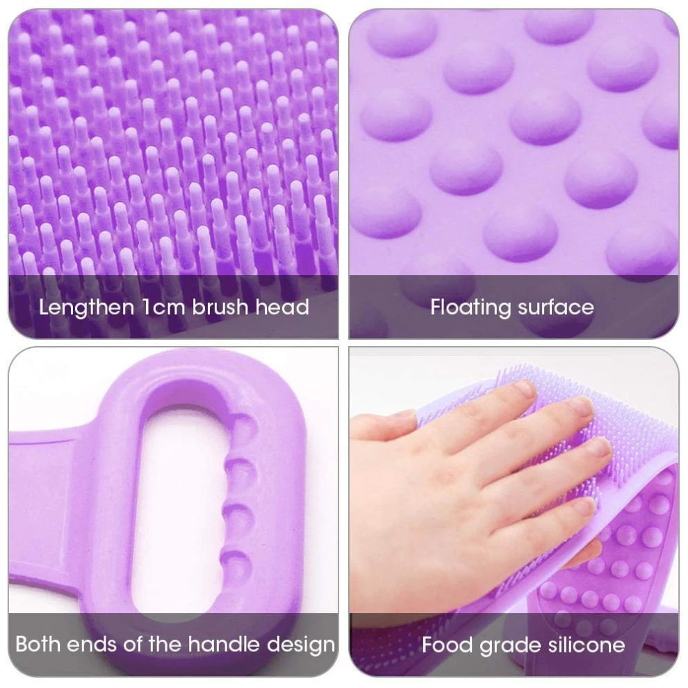Silicone Bath Belt body Back Brush Wash Bathroom Clean Tools