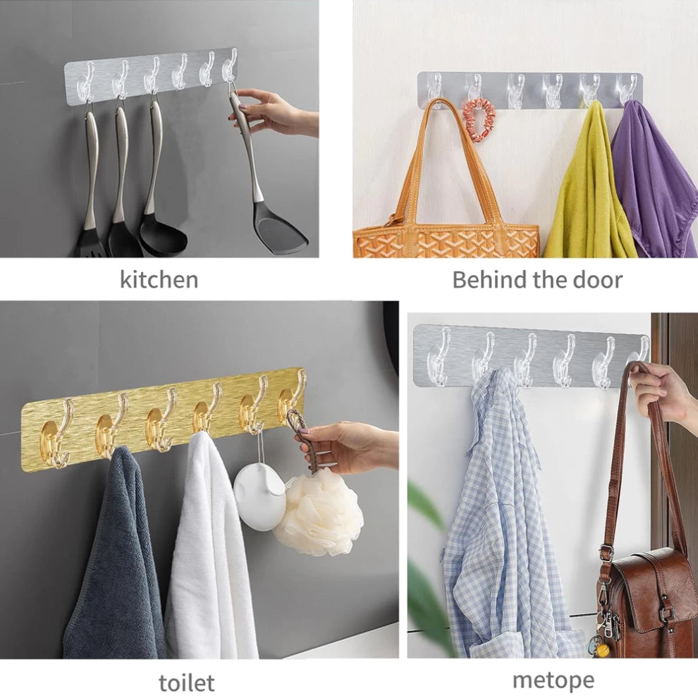 Adhesive Hooks Transparent Wall Hooks for Hanging