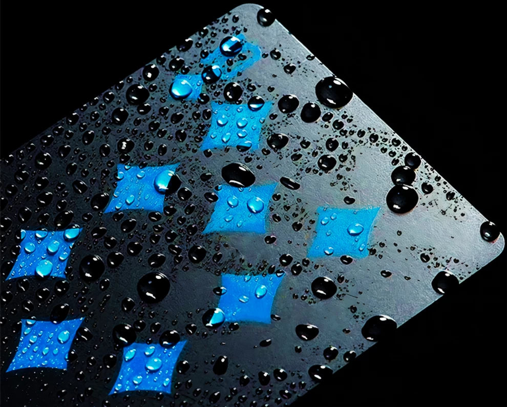2Psc Black-Green/Blue Deck of Cards, Playing Cards, Waterproof
