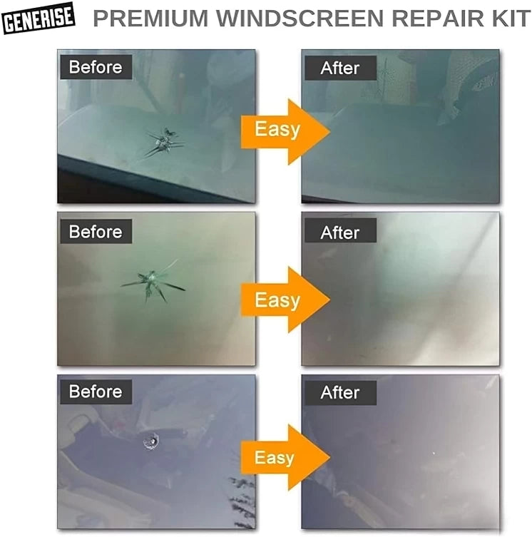 Windshield Repair Kit for Car Repair Tool, Agent, and Fluid
