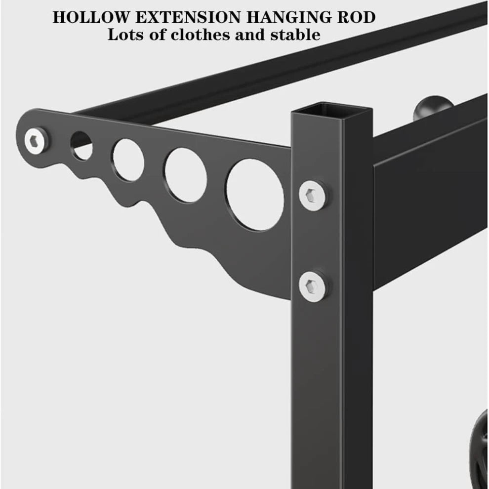 3-in-1 Hall Tree Entryway Coat Rack with Velvet Shoe Bench – Black