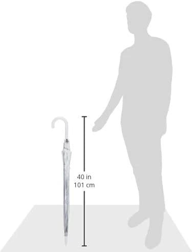 Automatic Transparent Long and Bold Handle Umbrella