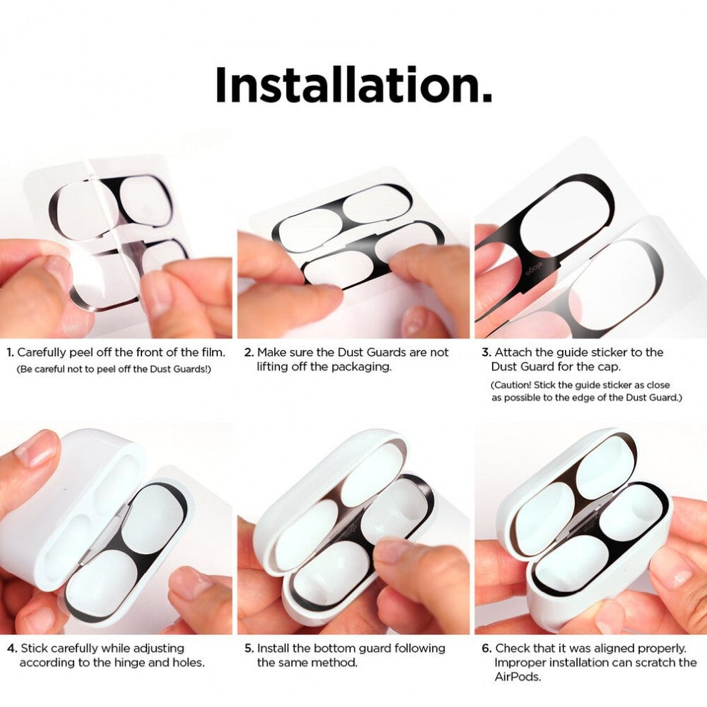 Ahastyle Premium Nickel Sheet Sticker for Airpods Pro-Silver