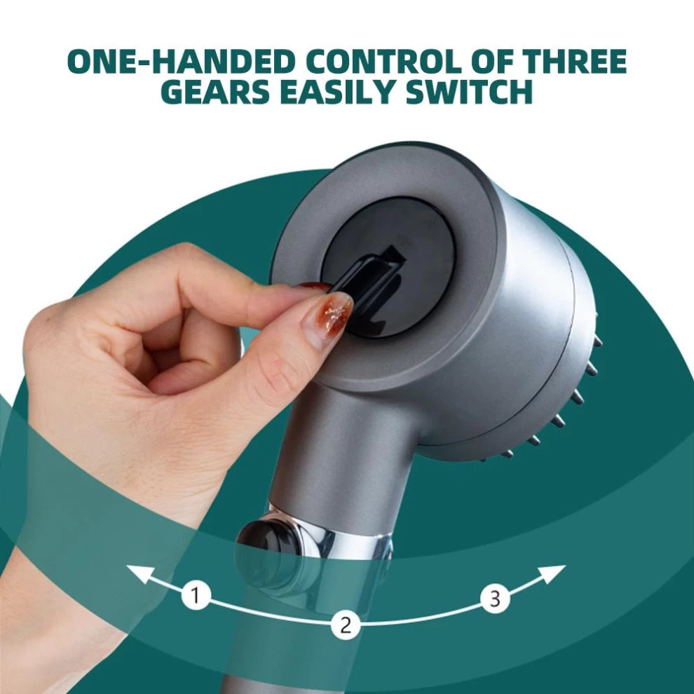 3 Mode Massage High Pressure Shower Head-With Filter