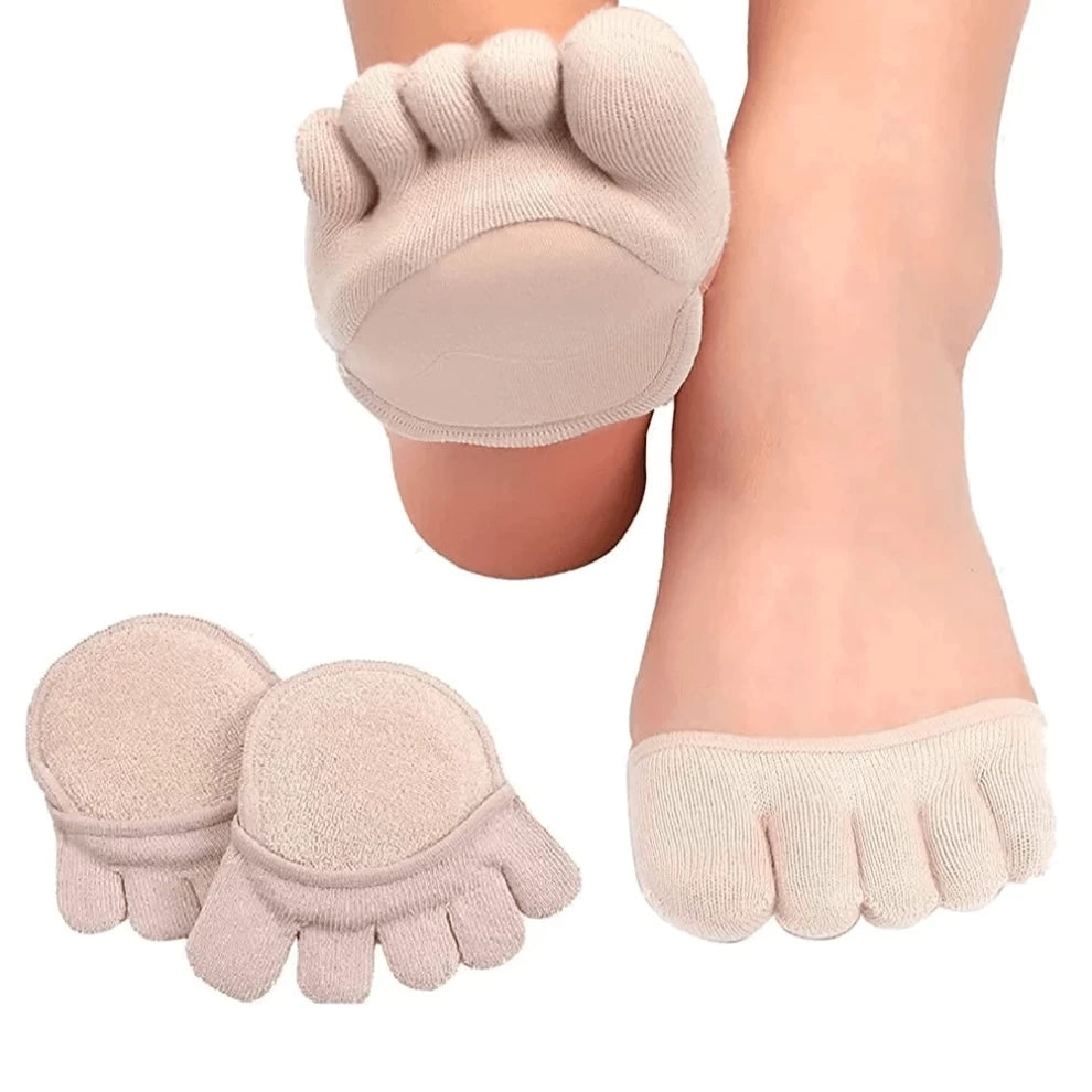 Women Breathable Half Toe Foot Invisible Liner Socks -Free Size