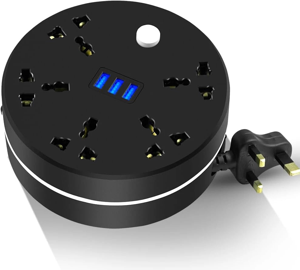 Universal Power Strip Extension Lead Extension Cable Smart Power Strip Plug Extender 2Socket