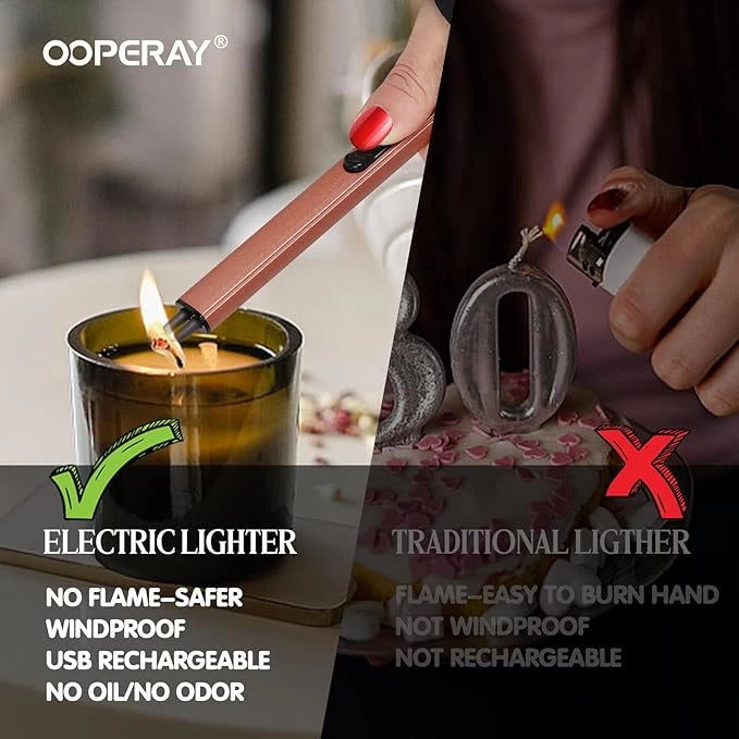 USB Metal Single Arc Kitchen Lighter Outdoor Windproof