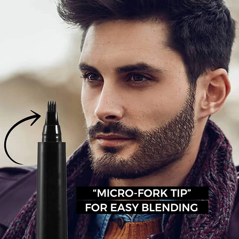 Waterproof Beard Filling Pen with Beard Brush