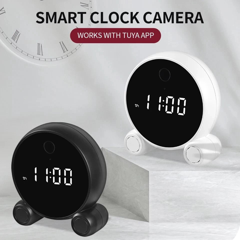 Smart Night Vision Clock Camera TUYA Security Multi-function 1080P Hd
