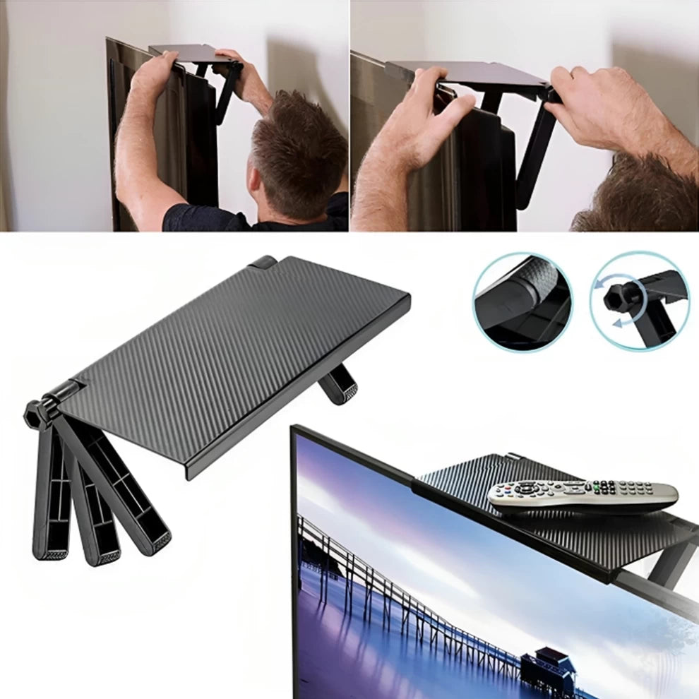 Adjustable TV Screen Top Shelf Display