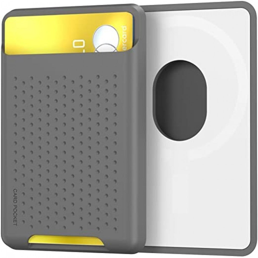 Ahastyle Card Wallet With Mag-Safe for iPhone 12-Gray