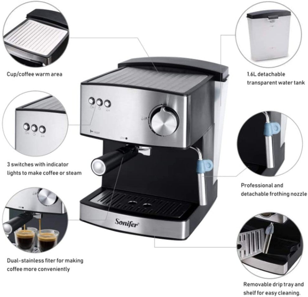 Sonifer Espresso coffee Machine 1.2 L SF-3528