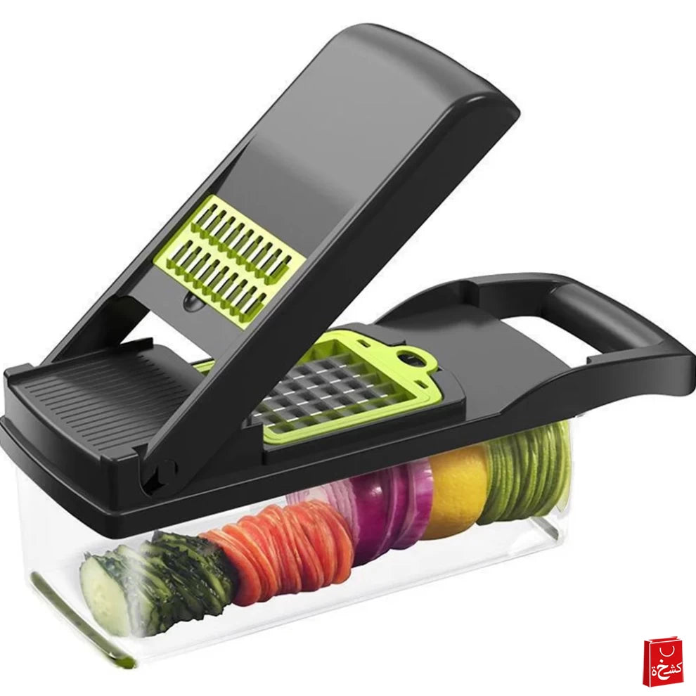 14 in 1 Multifunctional Vegetable Chopper Dicer Cutter with Container – 8 Blades