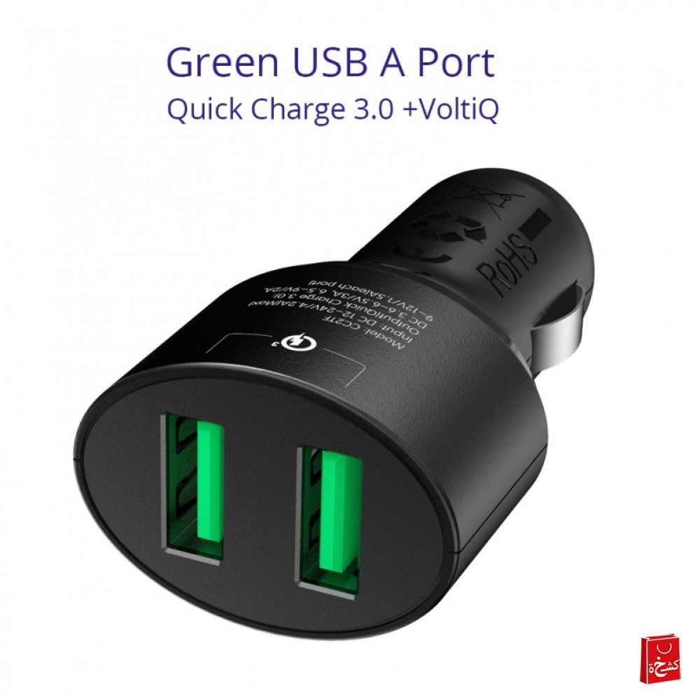 Tronsmart QC3.0 CC2TF 2 Ports Car Charger