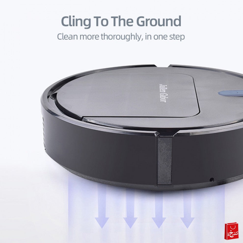 Smart Rechargeable Vacuum Cleaner Robot Black
