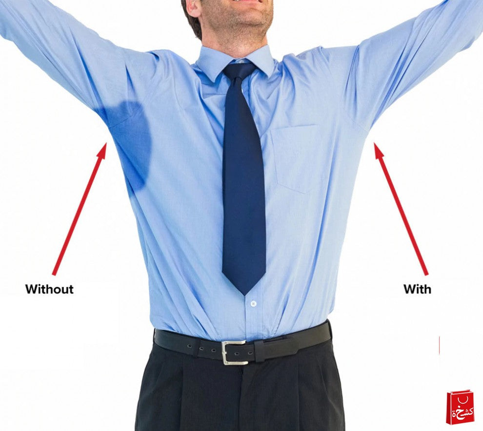 Sweatproof Undershirt for Men with Underarm Sweat Pads(V shape neck)