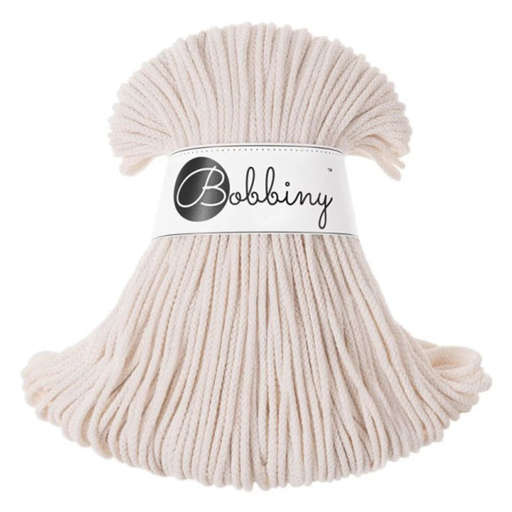 Bobbiny Premium Macramé Cord Yarn, Natural, 3 mm.