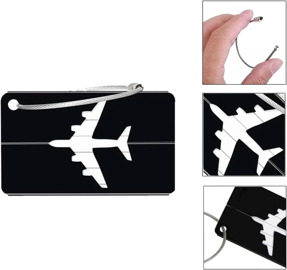 Aluminum Travel Luggage Tag Baggage Suitcase Bag Identity Address Name Labels B