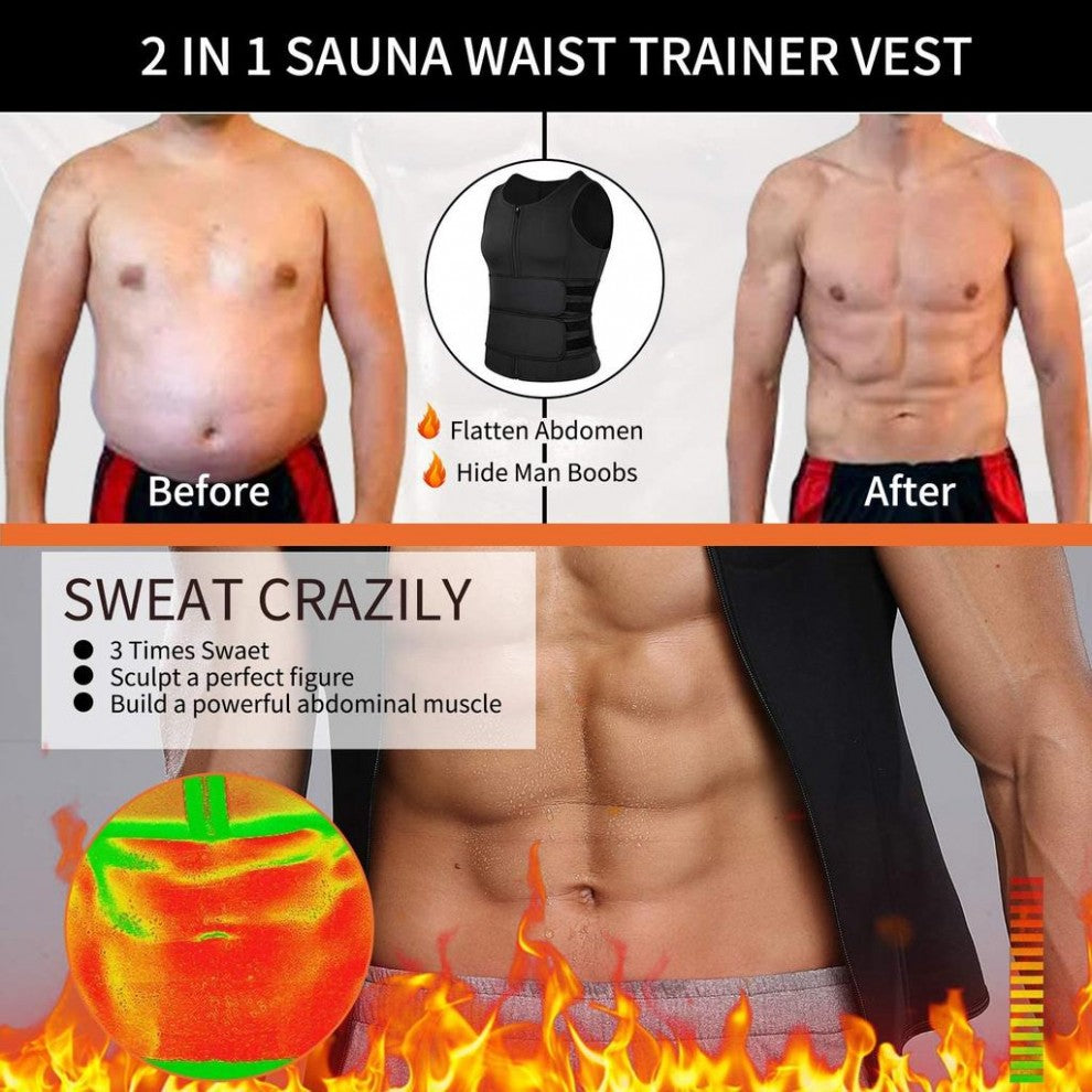 Zipper Waist Trainer for Men