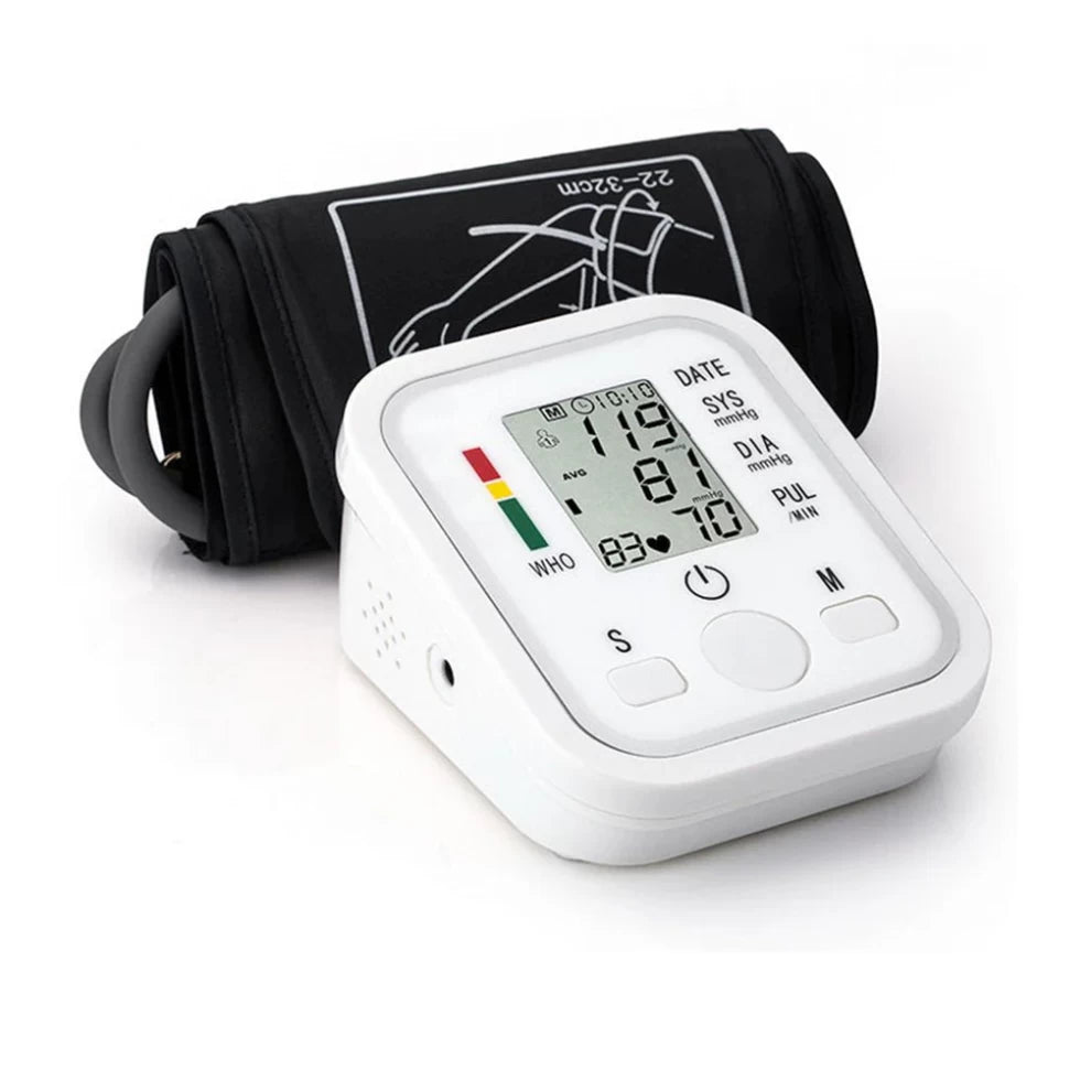 Upper Arm Blood Pressure Monitor Machine Digital LCD Display