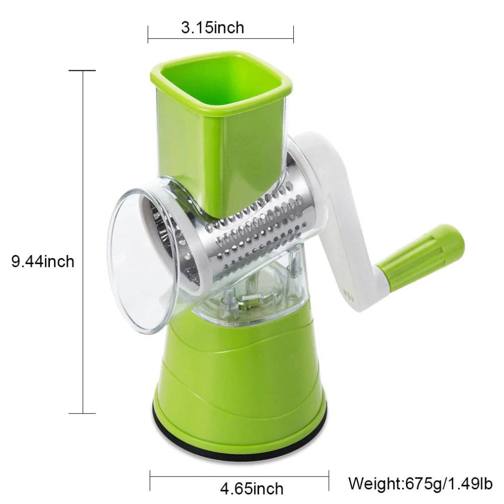 Vegetable Cutter Tabletop Drum Grater 3 Blades