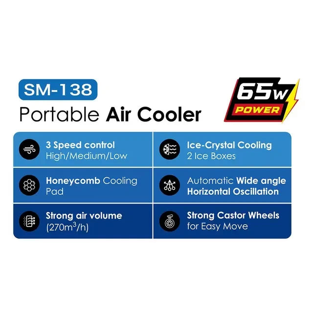 8L Portable Air Cooler - SUMO SM-138