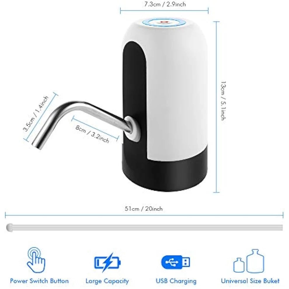 Water Bottle Pump – USB Charging Automatic Dispenser for Gallon Bottles!
